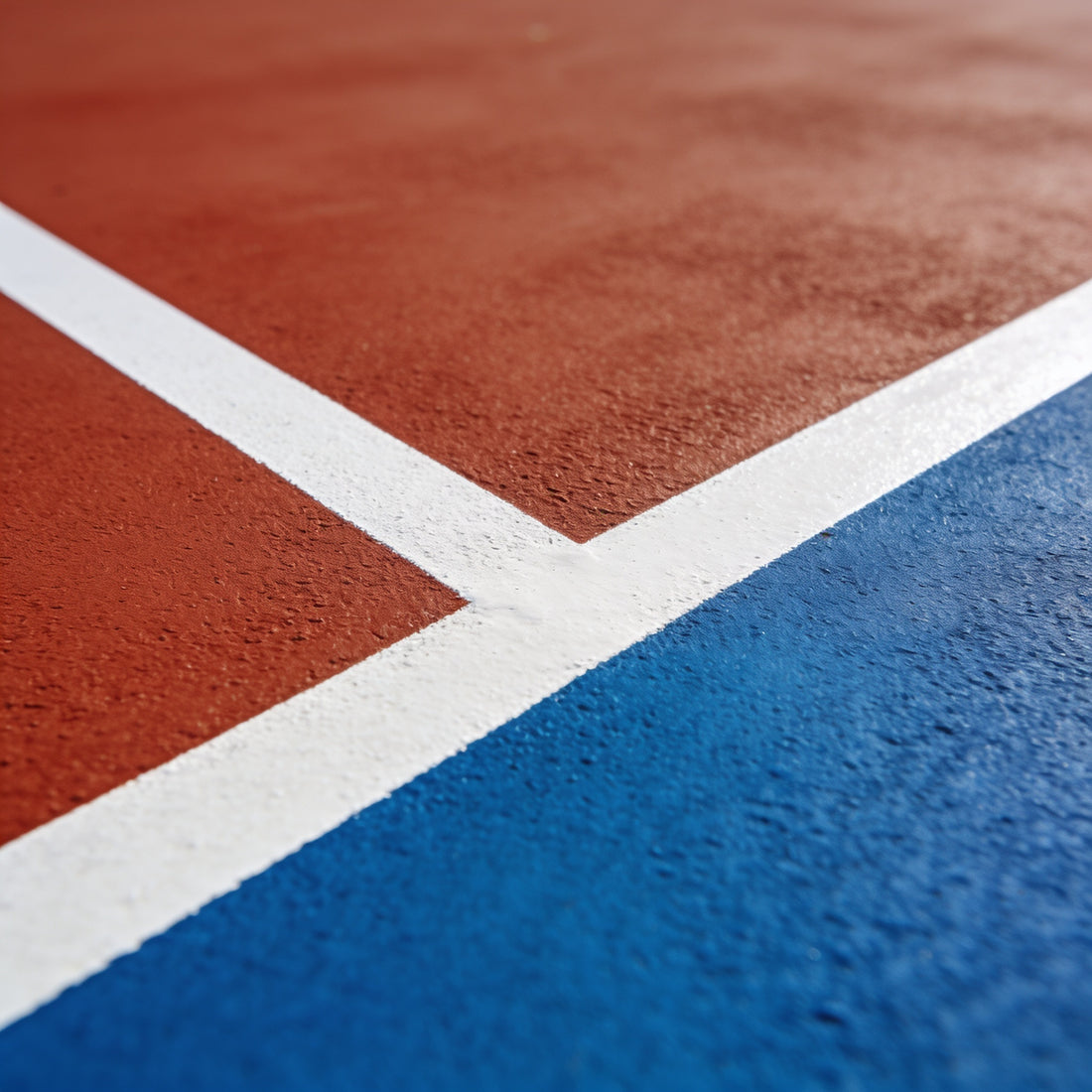 Acrylic sports court surface layers, close up