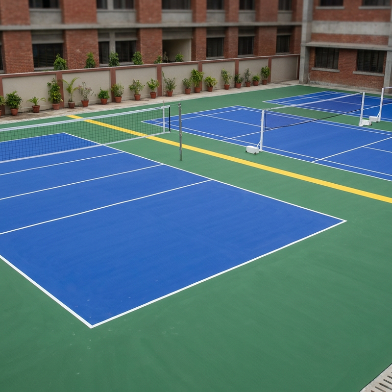 Multi-court acrylic sports facility