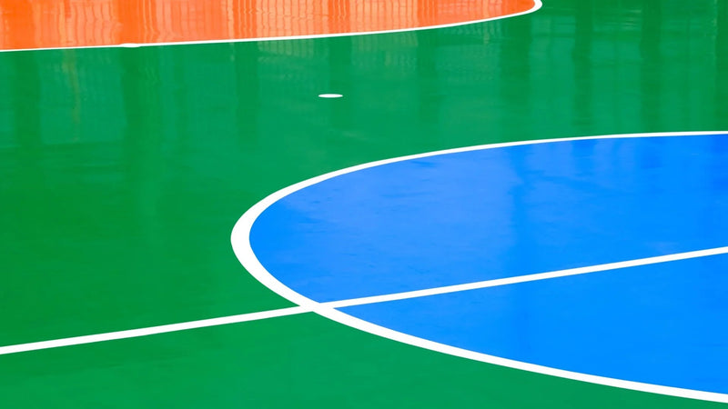 Padel court surface reference — turf with line marking