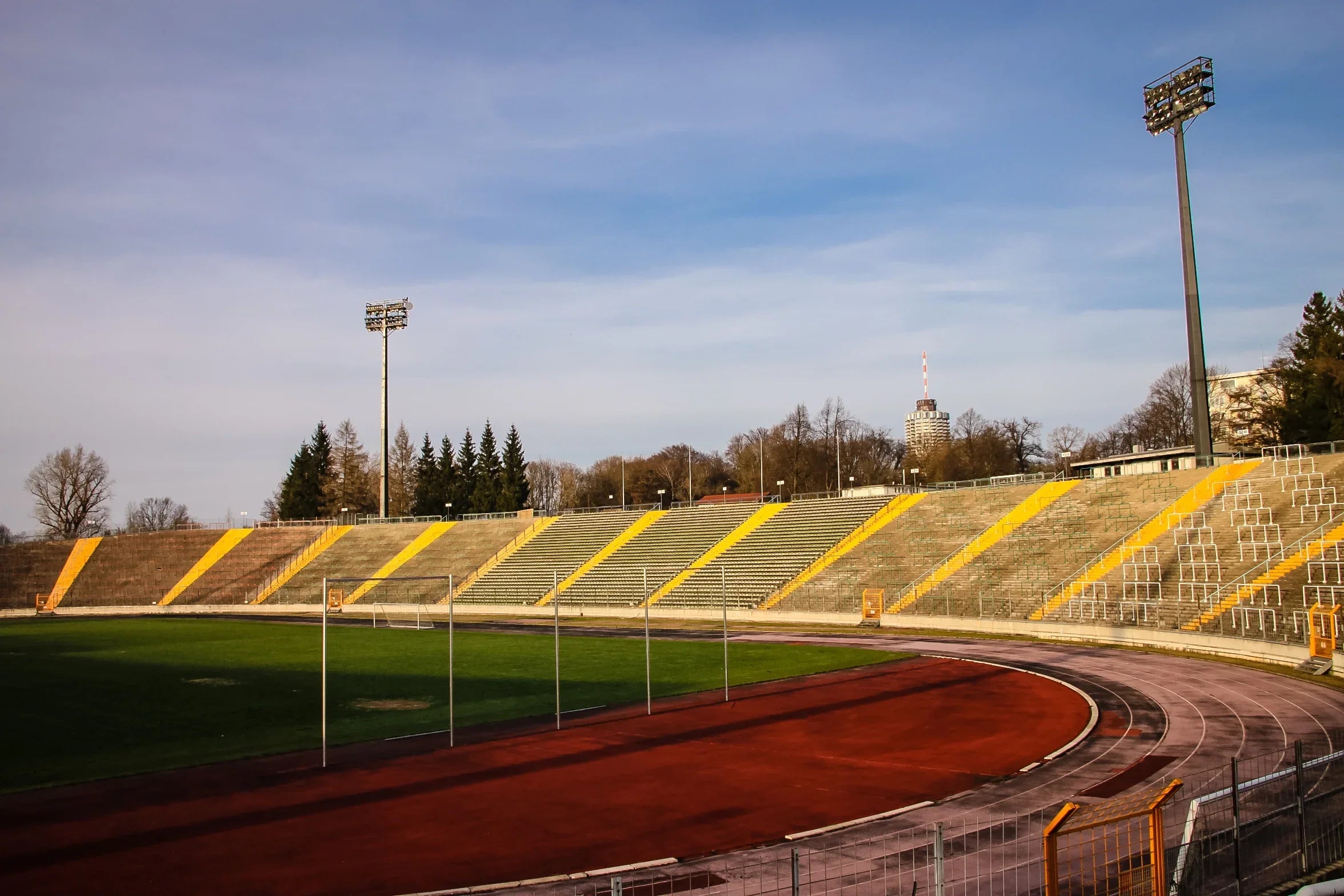 Sports field setting — cricket pitch context