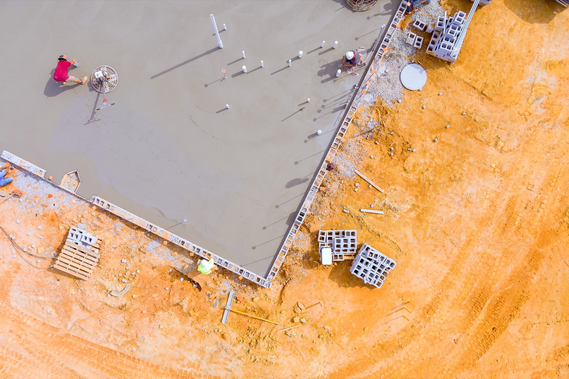 Blue tile installation in progress, Day 13