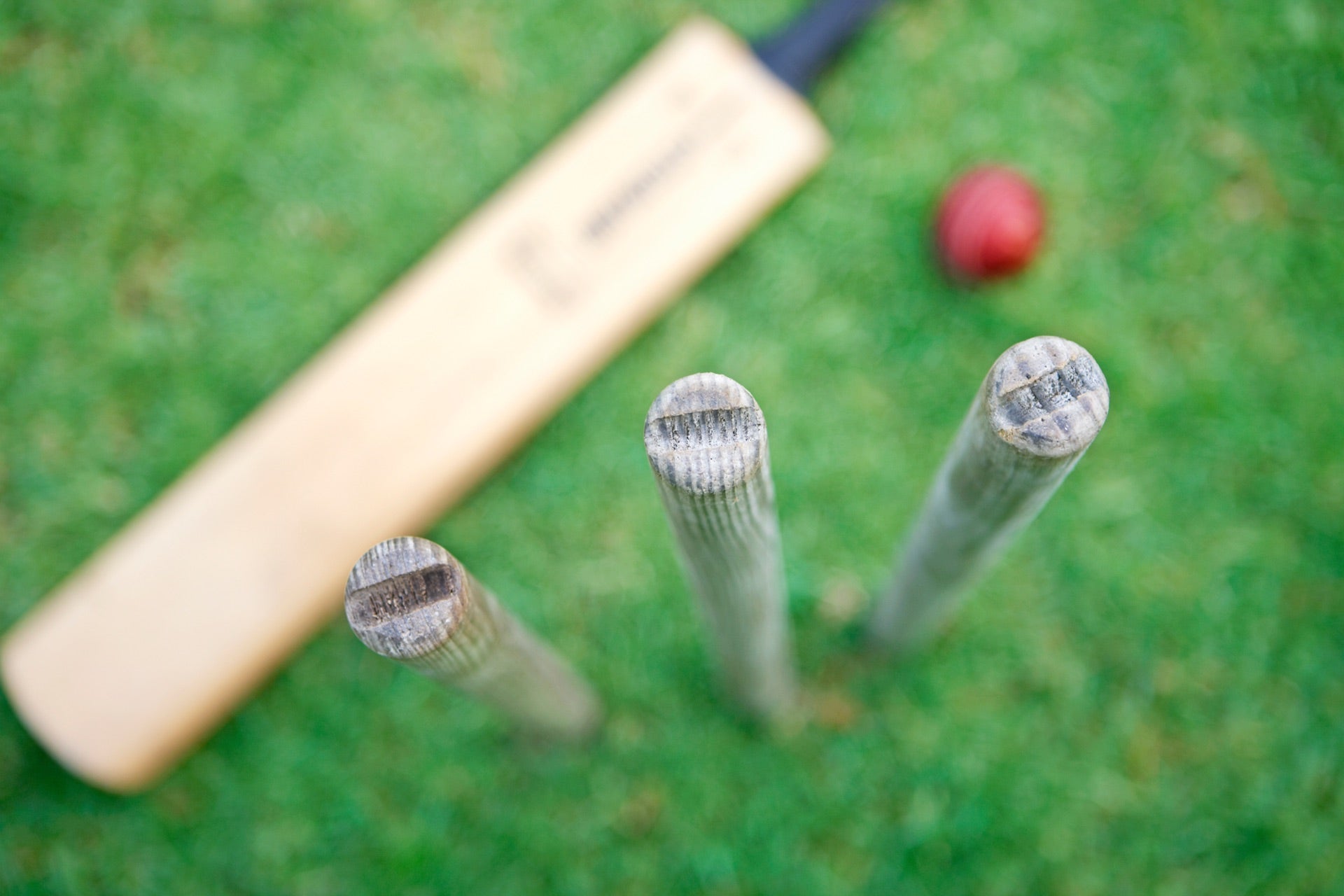 Completed artificial turf cricket pitch