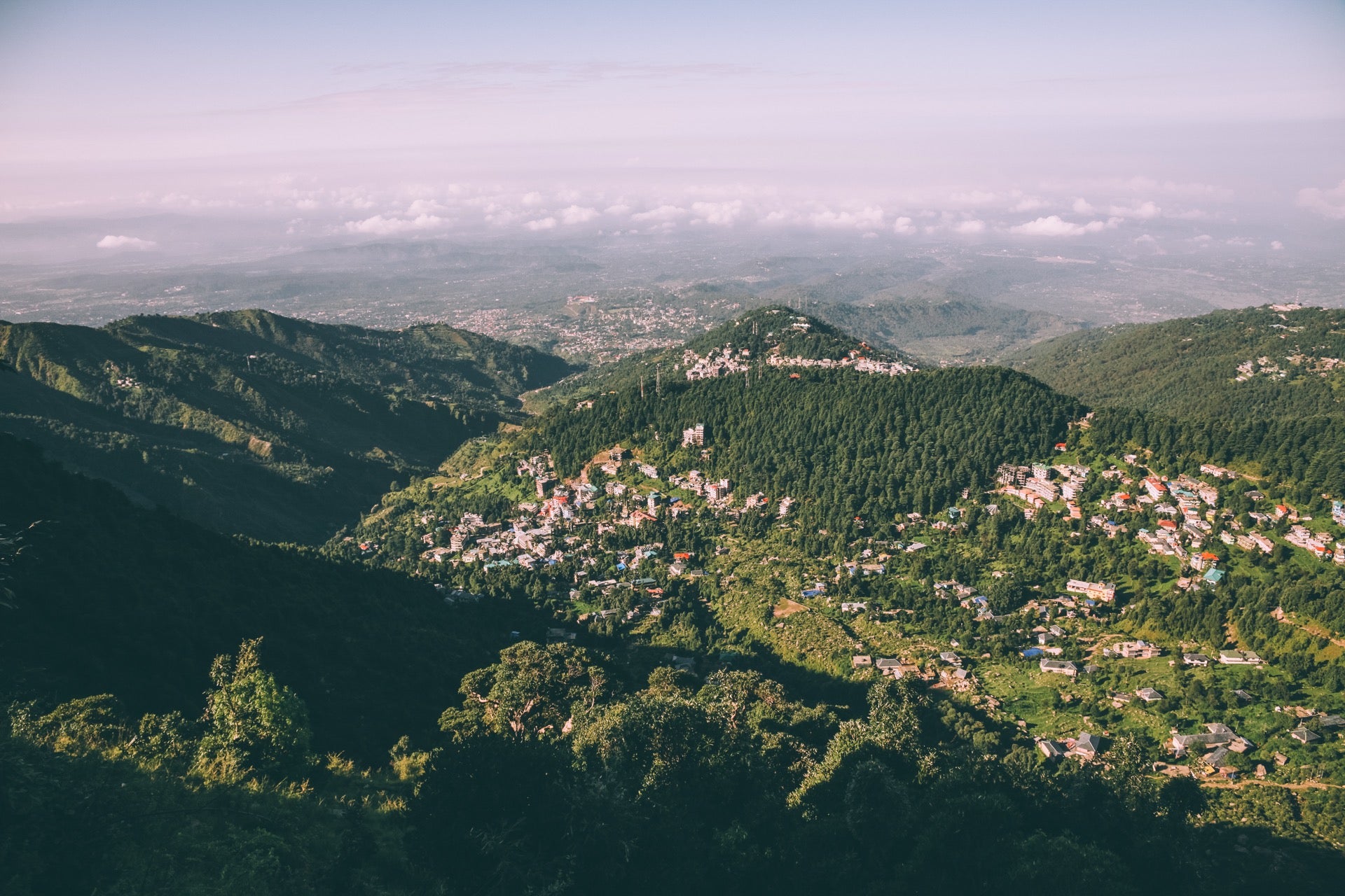 PP Tile basketball and badminton courts against the mountain landscape of Dirang